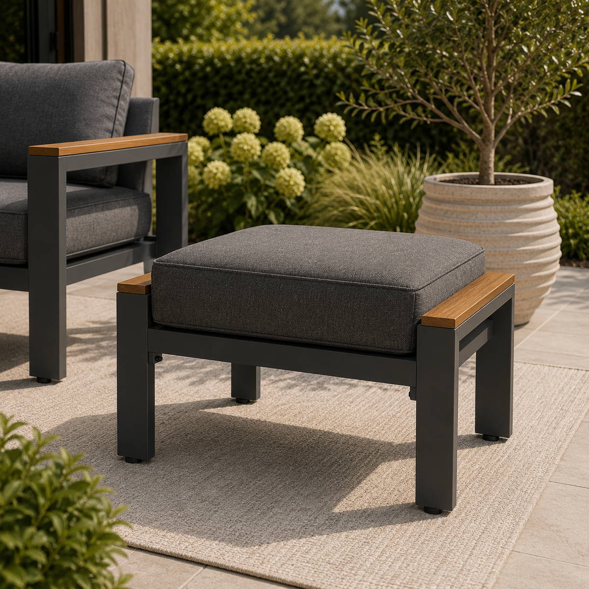 Boston Ottoman Graphite