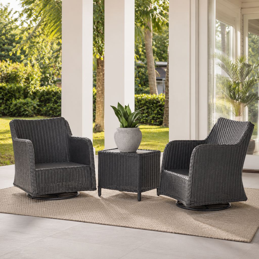 Maya 3PC Swivel Charcoal
