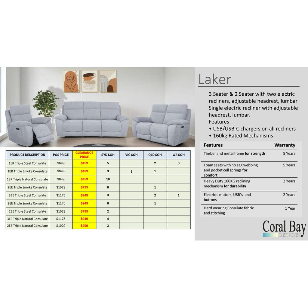 Laker Recliner Clearance