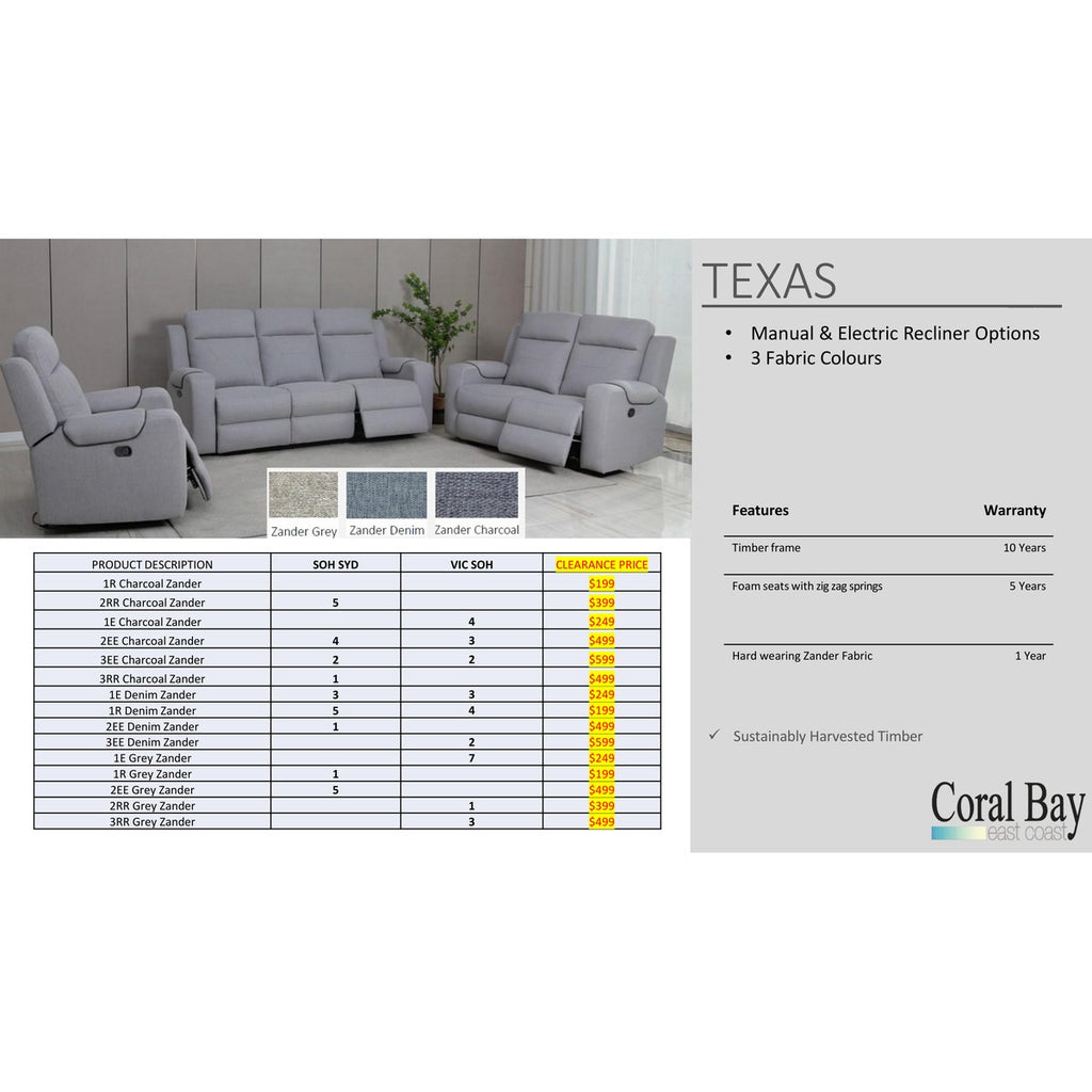 Texas Recliner Clearance