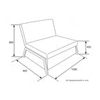 Jax Sage Single Sofa Bed